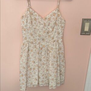 Altar'd State Cream Mini Dress with Yellow Floral Print